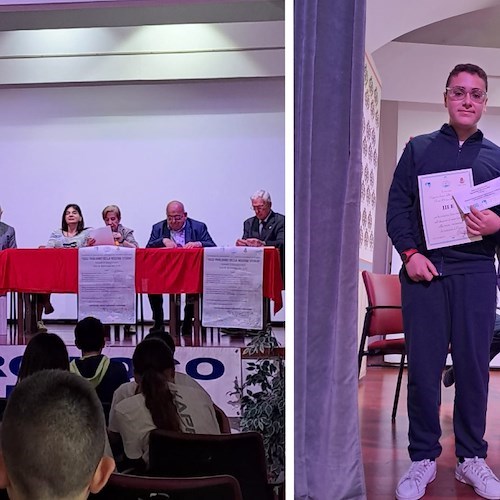 Cetara premia gli alunni della terza media vincitori del Concorso Artistico-Letterario sulla storia locale