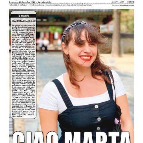 Ciao Marta, giornalista libera e caparbia. Una di Noi