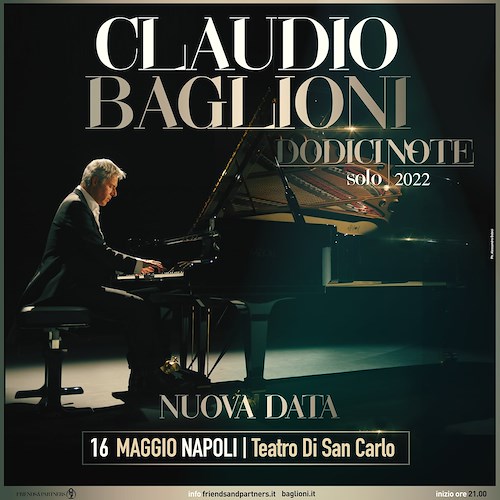 Claudio Baglioni: "SOLD OUT" in 6 minuti i biglietti per il San Carlo di Napoli 