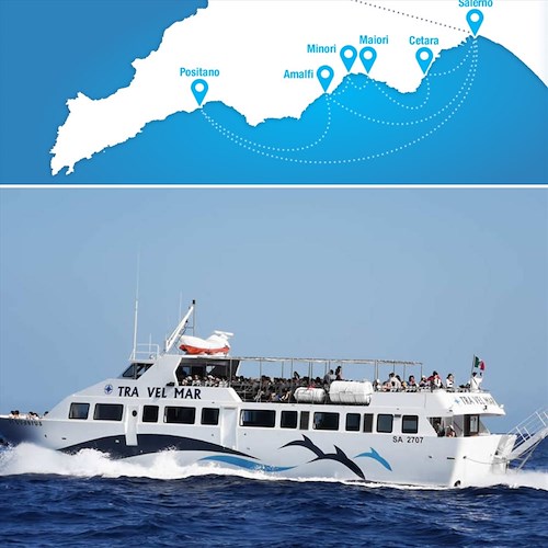 Collegamenti marittimi in Costa d'Amalfi, TraVelMar snocciola i dati: 1,2 milioni di passeggeri nel 2019