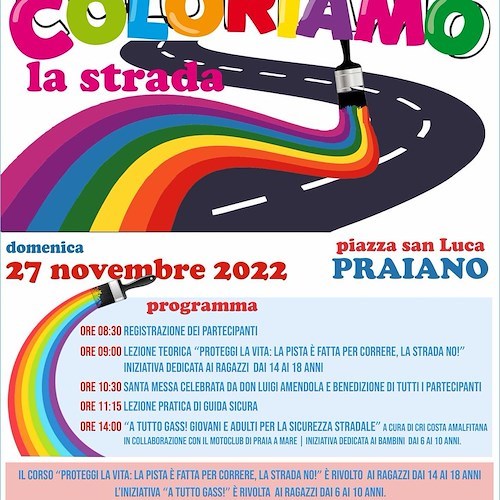 “Coloriamo la strada”, la Croce Rossa Costa Amalfitana organizza una giornata di sensibilizzazione sulla sicurezza stradale: si parte da Praiano