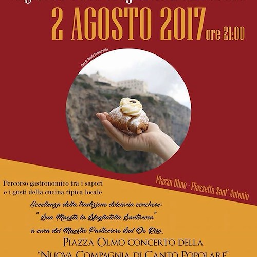 Conca dei Marini, 2 agosto è "Festa della Sfogliatella" con Sal De Riso e la Nuova Compagnia di Canto Popolare