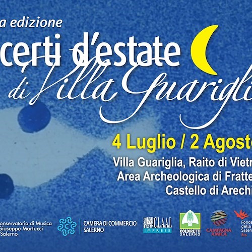 “Concerti d’Estate”: 4 luglio il via a Raito di Vietri sul Mare sulla terrazza belvedere di Villa Guariglia