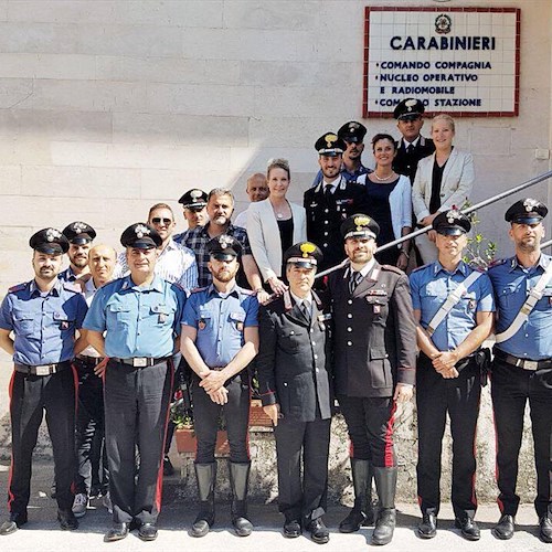 Console australiano in visita alla Compagnia Carabinieri di Amalfi