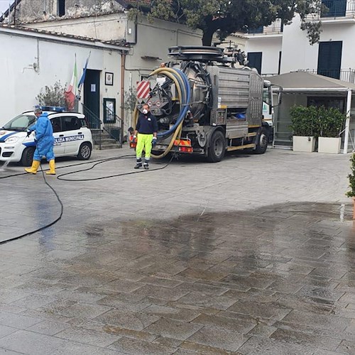 Contrasto a Covid: sanificazione urbana anche a Ravello. Lunedì le frazioni [FOTO]