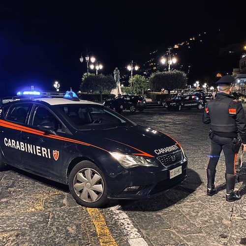 Controlli alla movida della Costiera Amalfitana: Carabinieri denunciano 4 persone