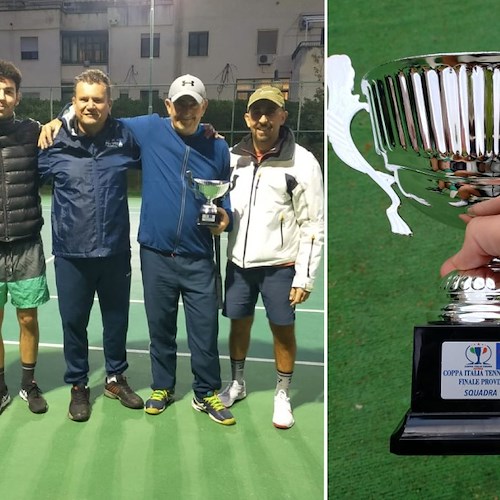 Coppa Italia fase Oro, il Tennis Club Tramonti è campione provinciale: si va alla gara regionale!