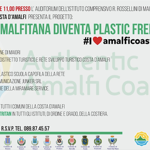 Costiera Amalfitana, al via la rivoluzione ambientale: 7 ottobre consegna delle borracce in tritan agli studenti