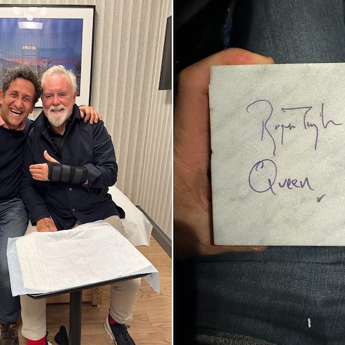 Da Amalfi a New York: Francesco Gargano incontra Sir Roger Taylor, storico batterista dei Queen /foto