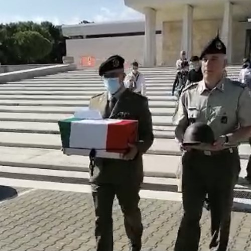 Da Bari a Minori, resti dell'Artigliere Colasanzio tornano a casa [VIDEO]