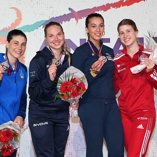Da Salerno Rossella Gregorio medaglia d’argento nella Sciabola Femminile Individuale agli europei di Antalya