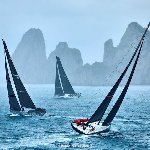 Da Sorrento a Capri, finale al fotofinish alla seconda regata costiera del Campionato Europeo IMA Maxi