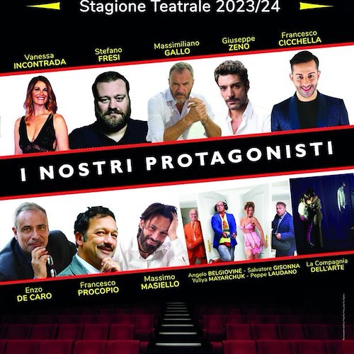 Da Vanessa Incontrada a Giuseppe Zeno, a Salerno tanti grandi artisti per la stagione 2023/2024 del Teatro Delle Arti