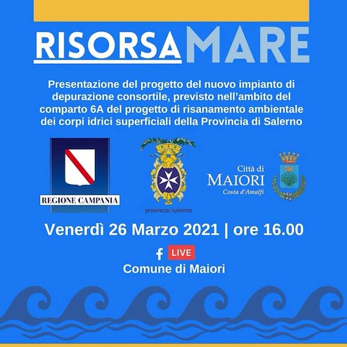 Depuratore Maiori, venerdì 26 la Provincia presenta il progetto in diretta web