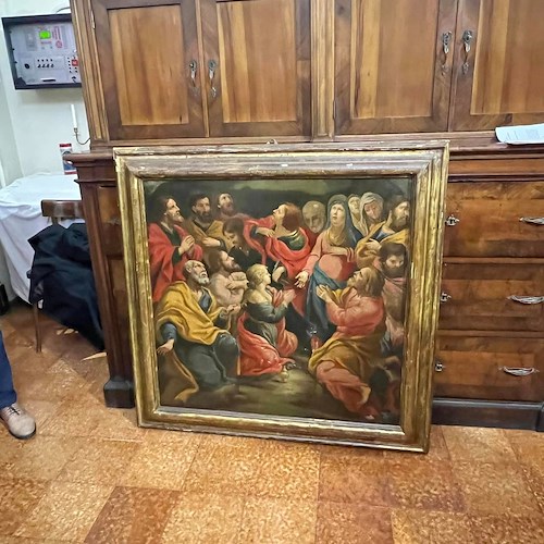 Diocesi di Sulmona-Valva, recuperato dai Carabinieri dipinto rubato quasi 30 anni fa /foto