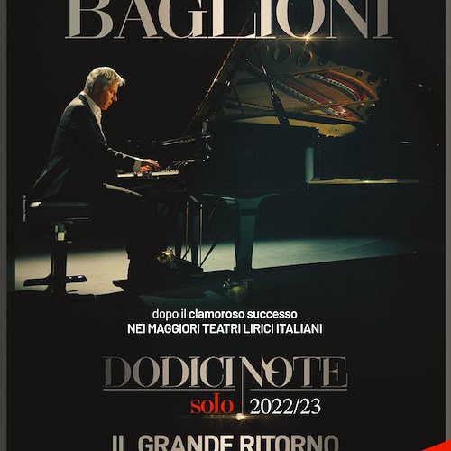 “Dodici note solo bis”, 7-8 novembre inizia da Napoli e Salerno il tour dei teatri di Claudio Baglioni