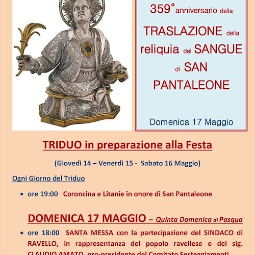 Domenica 17 Ravello celebra San Pantaleone di Maggio [PROGRAMMA]