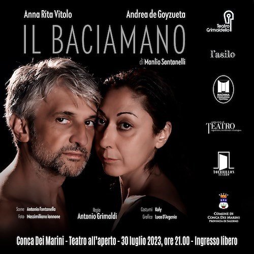 Domenica 30 luglio Anna Rita Vitolo apre la rassegna teatrale di Conca dei Marini con “Il baciamano”