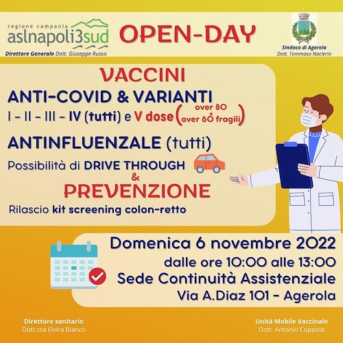 Domenica ad Agerola un open day per i vaccini anticovid e antinfluenzali, lunedì apre nuovo centro prelievi