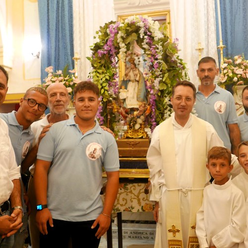 Don Christian Ruocco festeggia i suoi primi 7 anni di sacerdozio al Santuario dedicato alla Madonna del Bando /foto /video