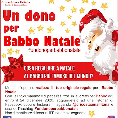 "Dono per Babbo Natale", il progetto ideato dai Giovani CRI per i bambini della Costa d'Amalfi