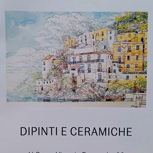 Dopo 9 anni di "silenzio", Giuseppe Ruocco torna ad esporre a Minori le sue opere di pittura e ceramica