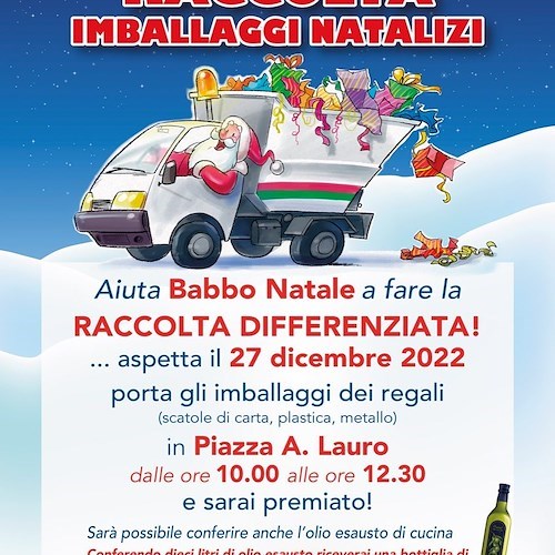 Dopo il Natale a Sorrento una giornata per il conferimento degli imballaggi dei regali