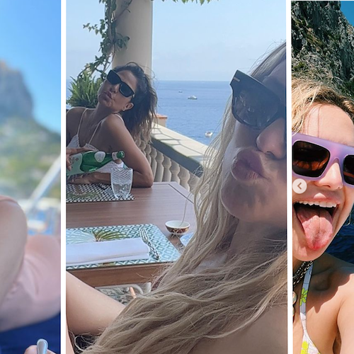 Dopo la sfilata di Valentino a Roma l'attrice Kate Hudson in vacanza a Positano