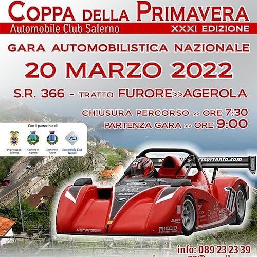 Dopo lo stop causa Covid, torna la Coppa Primavera sulla panoramica Furore-Agerola