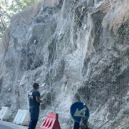 Dopo un mese conclusi i lavori di messa in sicurezza del costone roccioso franato al Valico di Chiunzi