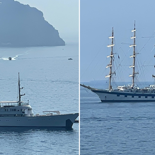 Due grandi ritorni in Costa d'Amalfi: riecco il veliero "Royal Clipper" e il "Christina O", yacht che fu di Onassis 