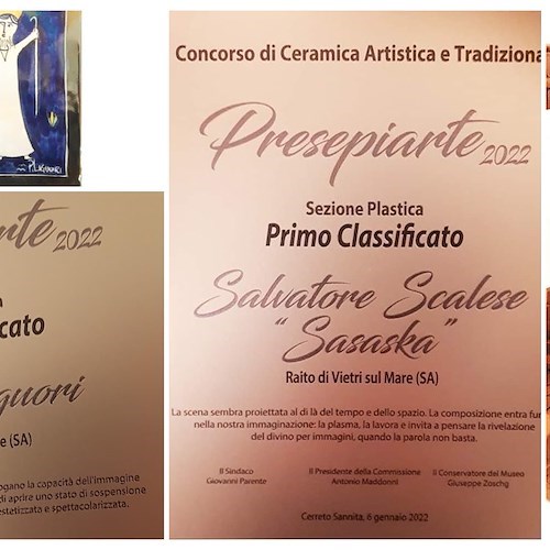 Due maestri ceramisti vietresi vincitori del concorso “Presepiarte”