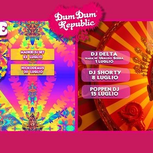 DUM DUM REPUBLIC, dall'Argentina a Paestum, passando per Napoli: domenica live set con Ludmila Di Pasquale & AÜRA e sabato il leggendario Dj Shorty