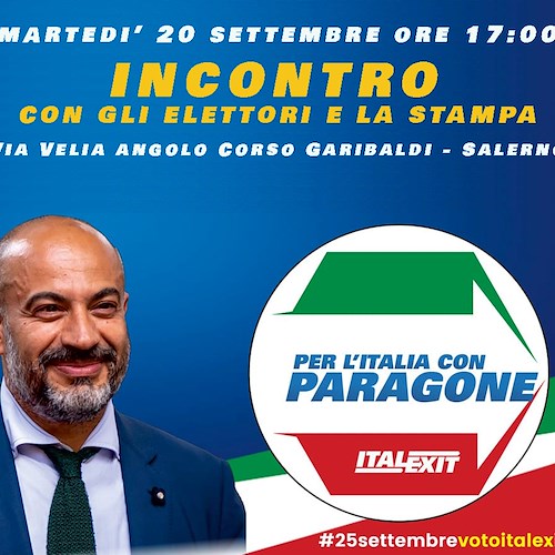 Elezioni, martedì 20 settembre il senatore Gianluigi Paragone incontra i cittadini a Salerno