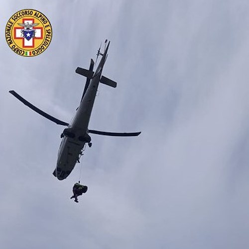Elicottero sul Sentiero degli Dei, soccorso escursionista laziale