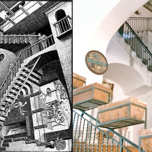 Escher, la costiera anche in “Relatività”? La probabile e suggestiva scoperta ad Amalfi
