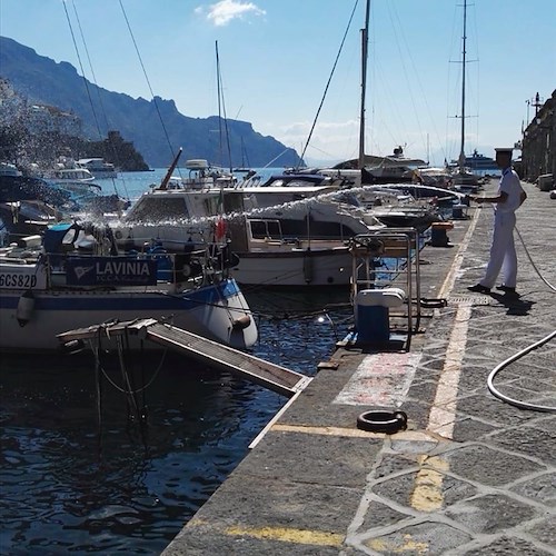 Esercitazione antincendio nel porto di Amalfi: tempi e modalità di soccorso ok [FOTO]