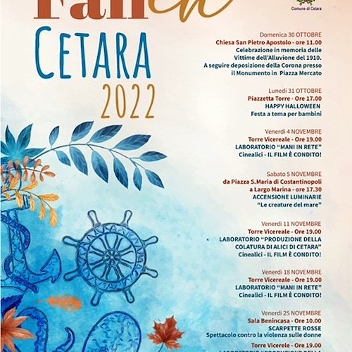 “Fall in Cetara”: ecco gli appuntamenti per tutta la famiglia. Quest’anno il borgo si illumina con le creature marine
