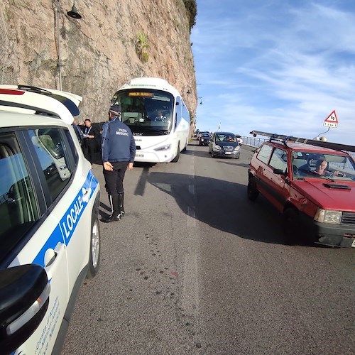 Autobus 12,5 metri fermato alla Torre Normanna<br />&copy; Massimiliano D'Uva