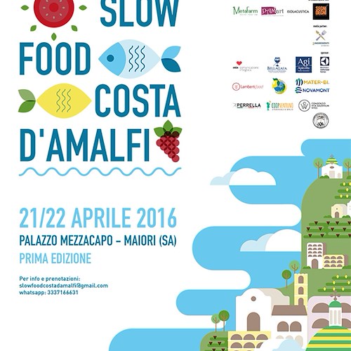 'Festa in Condotta': 21-22 aprile a Maiori Slow Food esalta eccellenze della Costa d'Amalfi