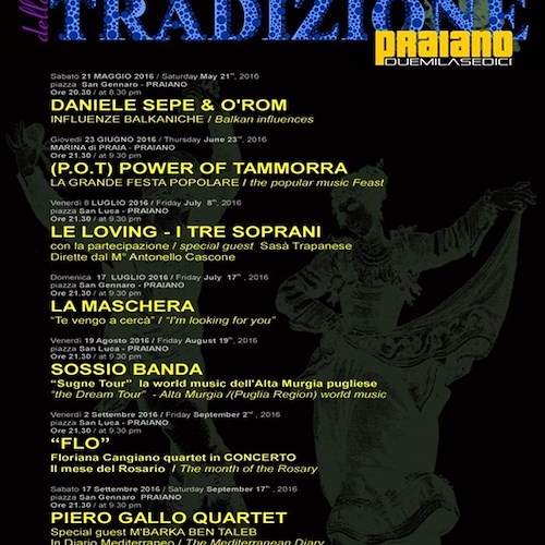 Festival della Tradizione, venerdì 8 luglio ospiti Piero Gallo Quartet e M'Barka Ben Taleb