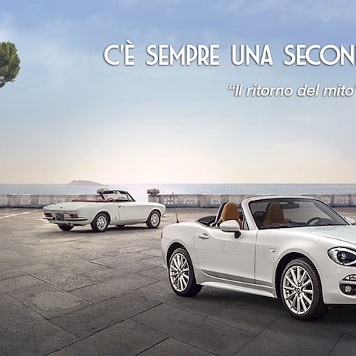 Fiat 124, dopo i test anche per il lancio promozionale la Costiera Amalfitana è protagonista