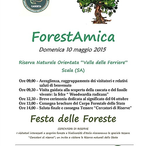 ‘ForestAmica’ a Scala, 10 maggio tutti alla Valle delle Ferriere