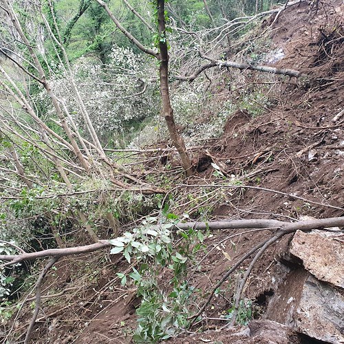 Frana Valle delle Ferriere, sopralluogo tra Comune di Scala e Genio Civile per messa sicurezza 