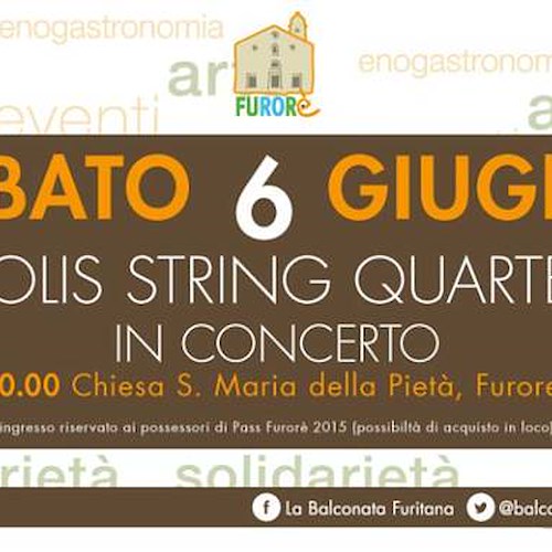 Furore, 20 giugno la musica dei Solis String Quartet