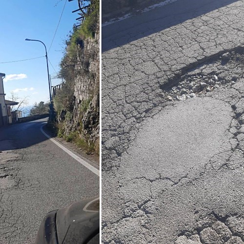 Furore, buche e avvallamenti sulla strada: minoranza scrive alla Provincia di Salerno