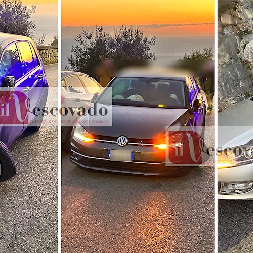 Furore, incidente tra due auto sull'Agerolina /foto