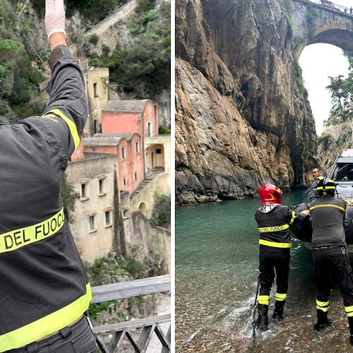 Si schianta sugli scogli del Fiordo di Furore col parapendio, ragazzo riporta fratture multiple<br />&copy; Massimiliano D'Uva
