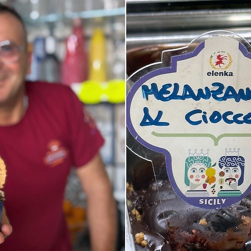 Pietro Vitale e il suo gelato Melanzana al cioccolato<br />&copy; Massimiliano D'Uva