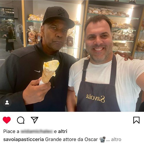 Gelato da Oscar per Denzel Washington alla Pasticceria Savoia di Amalfi